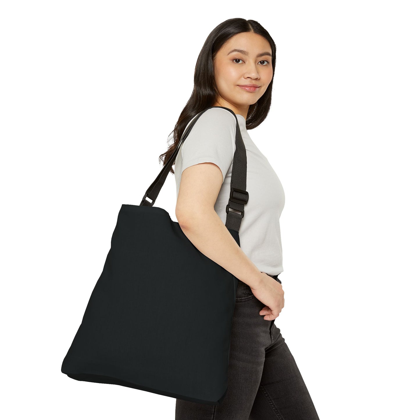 Adjustable Tote Bag — “Super Sandtray Therapist” Black Therapy Tote
