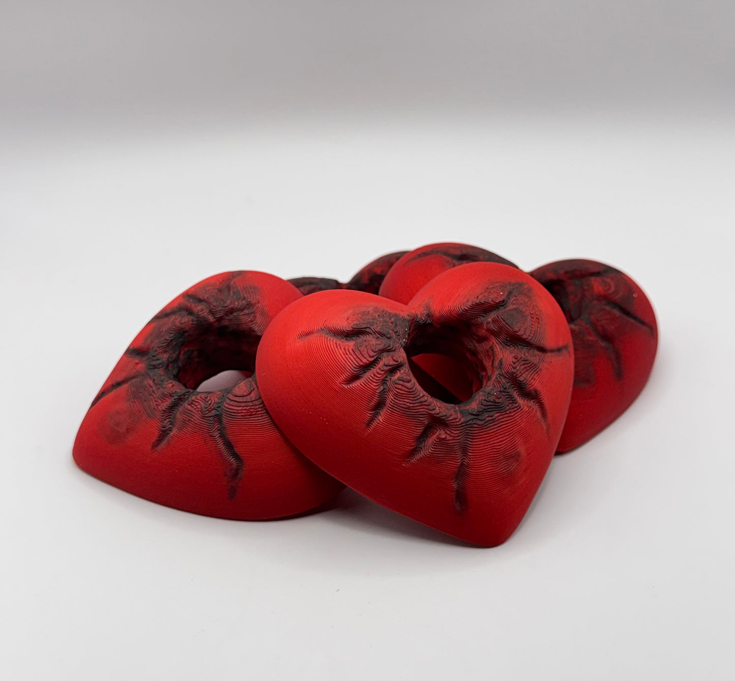 Heart Series: Hole in Heart - Hand painted - Large