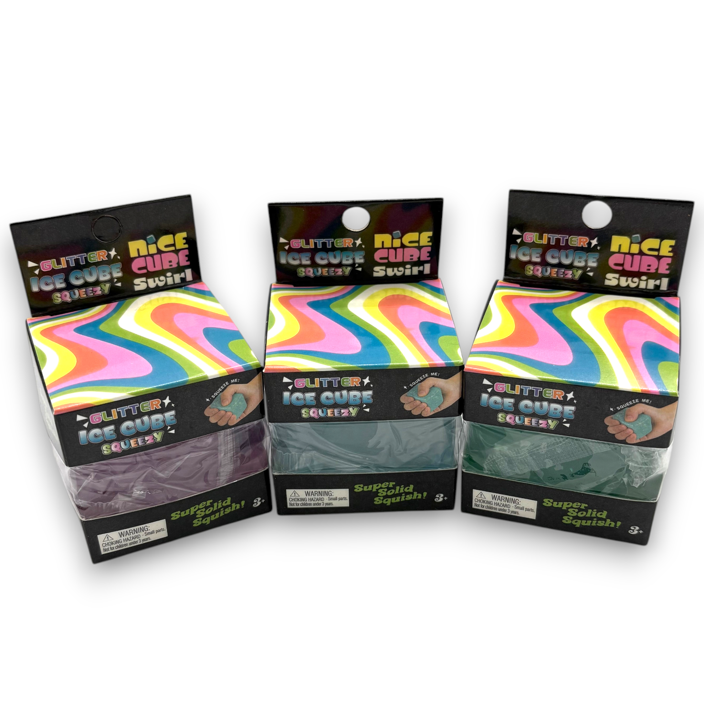 Glitter Squishy Cube (Various Colors)