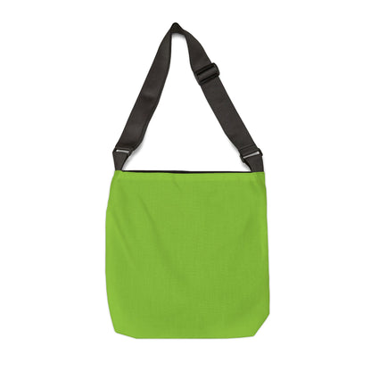 Adjustable Tote Bag — “Super Sandtray Therapist” Bright Green Therapy Tote