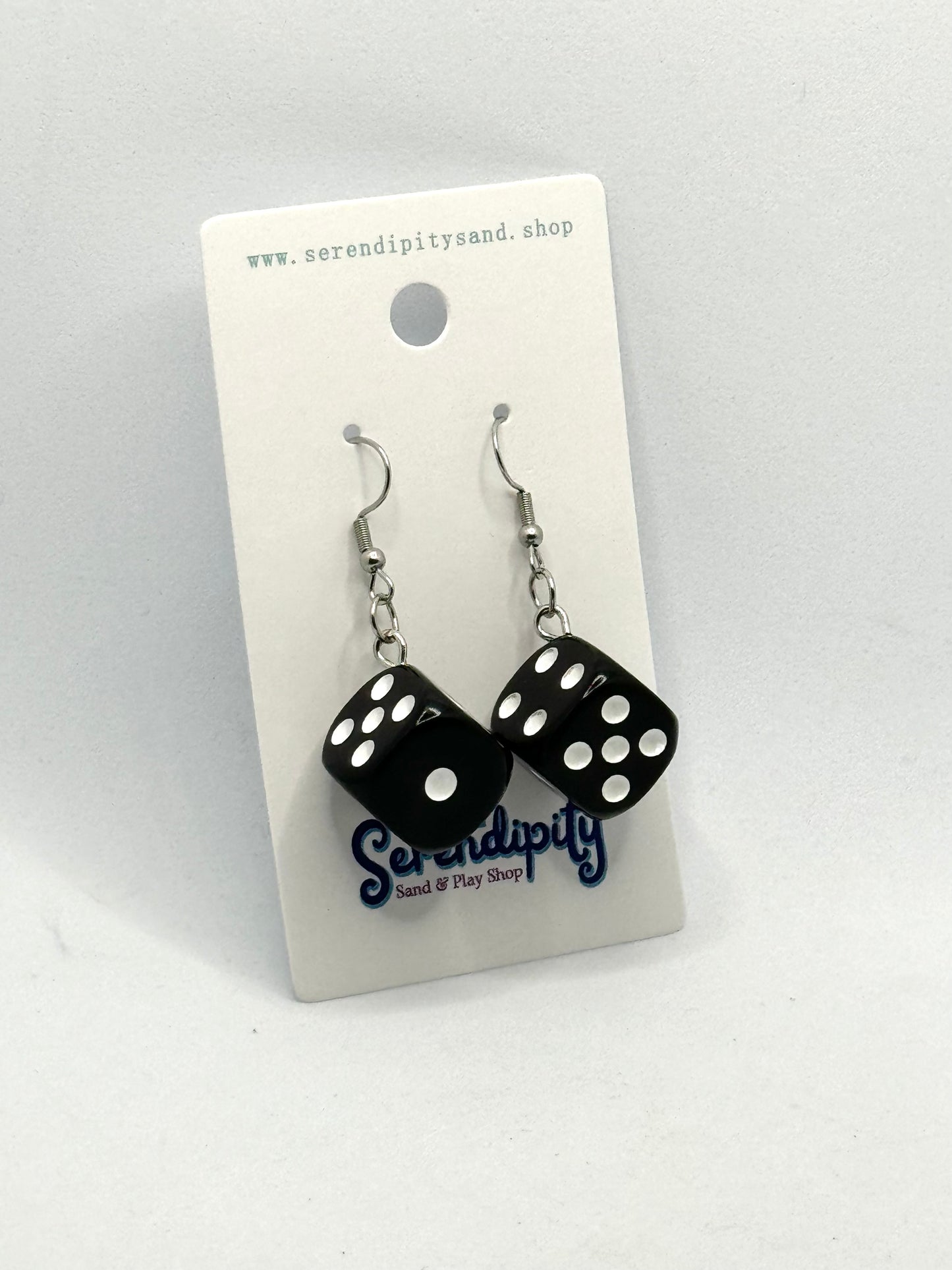 6-sided Dice Earrings (Assorted colors)