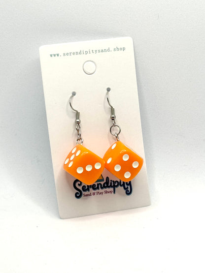 6-sided Dice Earrings (Assorted colors)