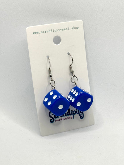 6-sided Dice Earrings (Assorted colors)