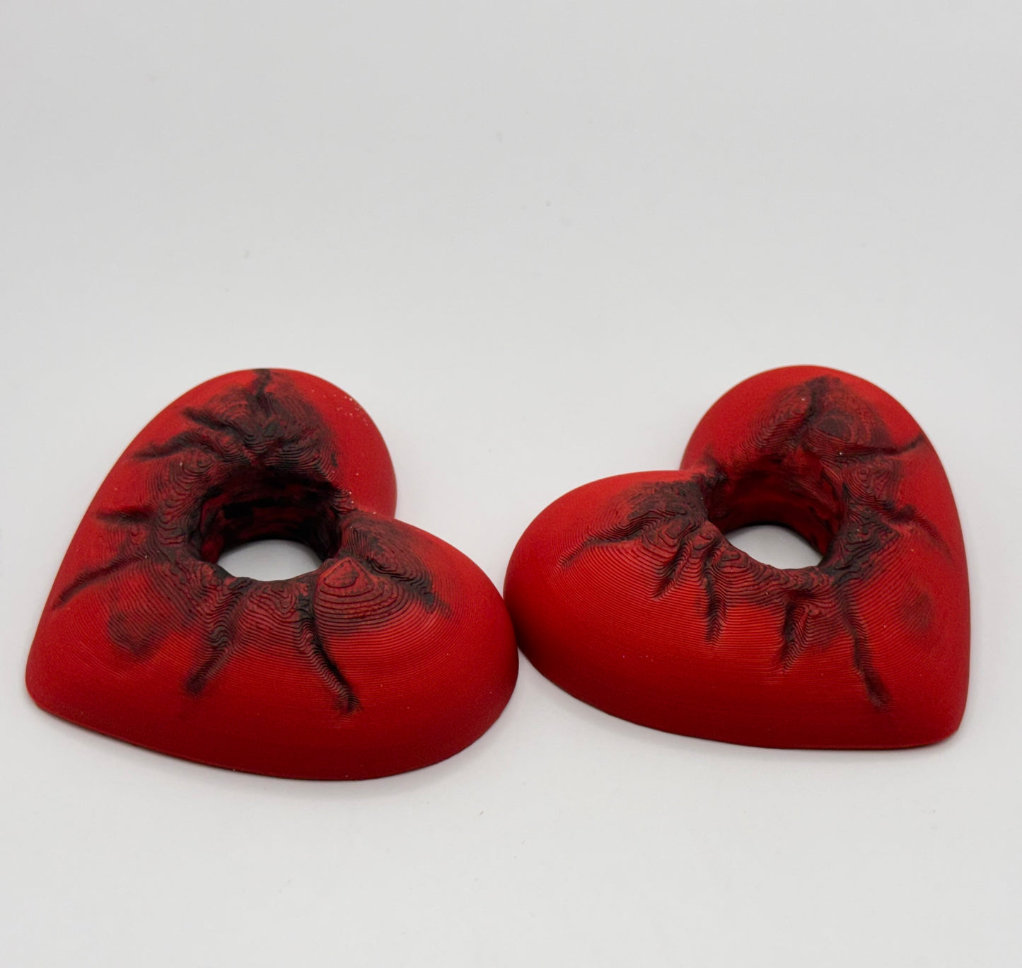 Heart Series: Hole in Heart - Hand painted - Large