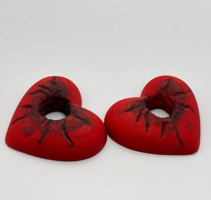 Heart Series: Hole in Heart - Hand painted - Large