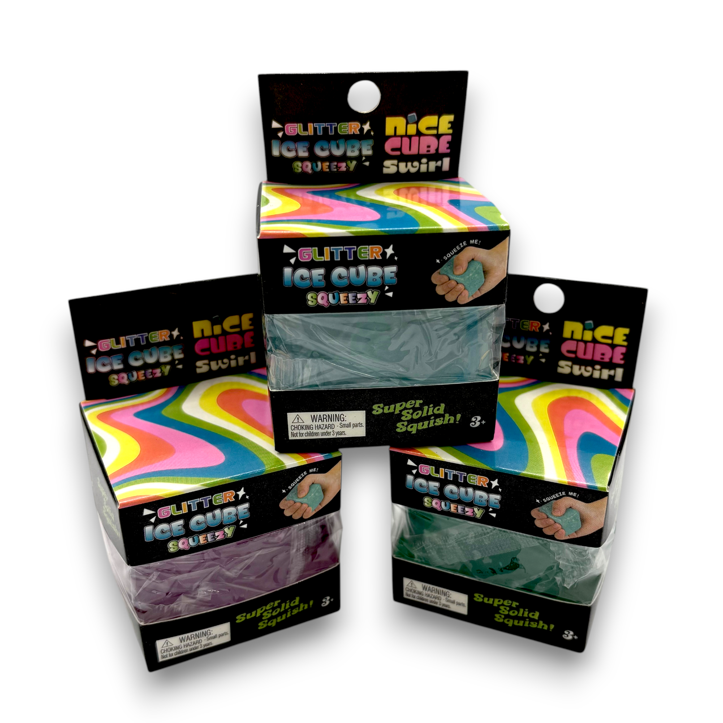 Glitter Squishy Cube (Various Colors)