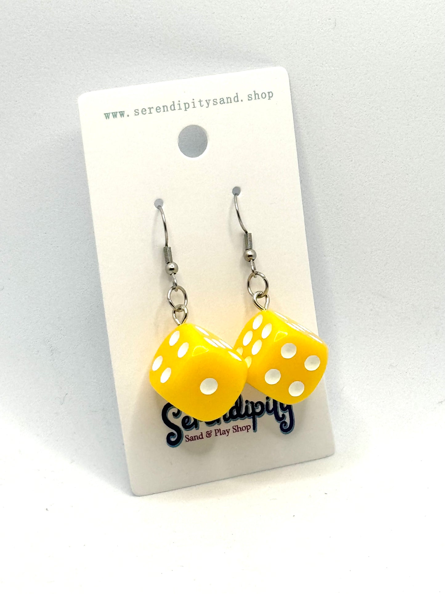 6-sided Dice Earrings (Assorted colors)