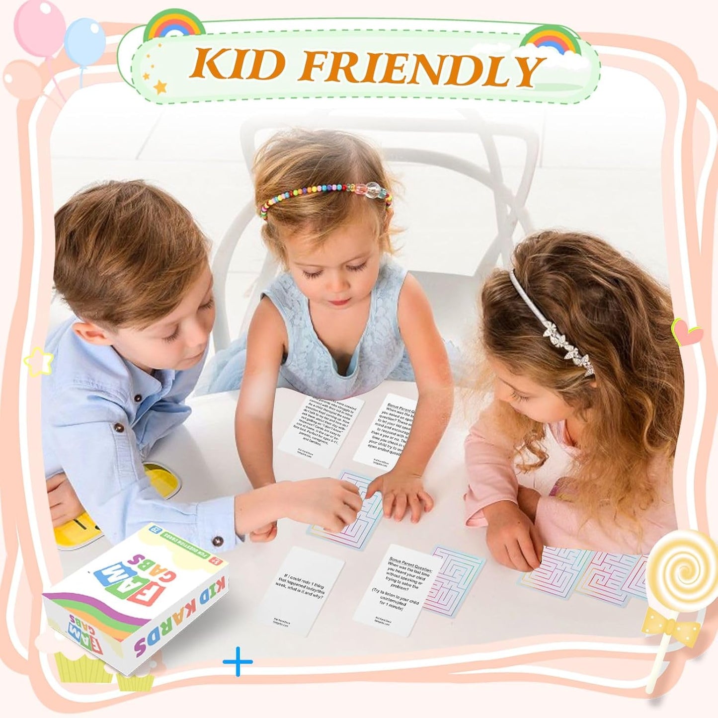 FamGabs Card Deck - a Fun and Personal Questions Game for Families, Teachers, Therapists, Parents who Want to Connect More with Kids. Great Conversation Starters That get Kids Talking