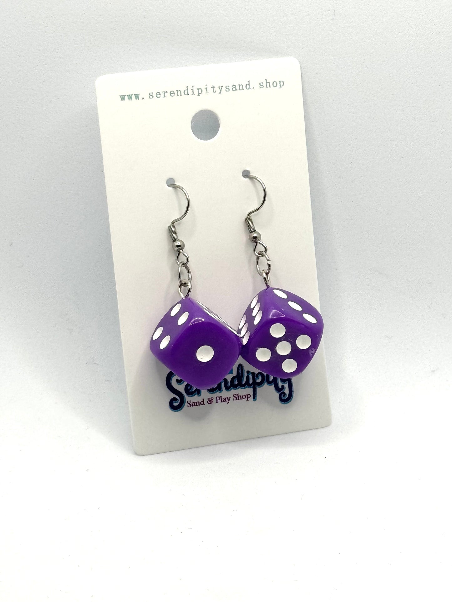 6-sided Dice Earrings (Assorted colors)