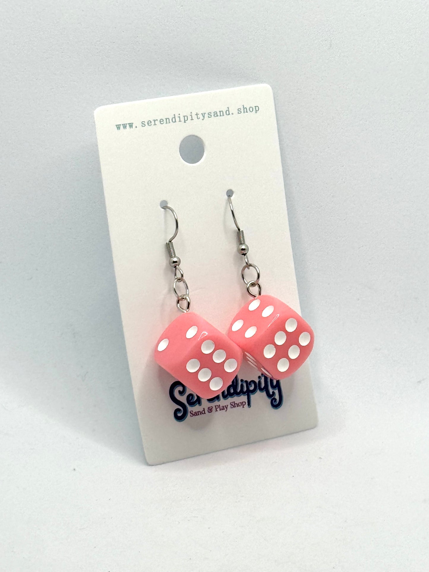 6-sided Dice Earrings (Assorted colors)