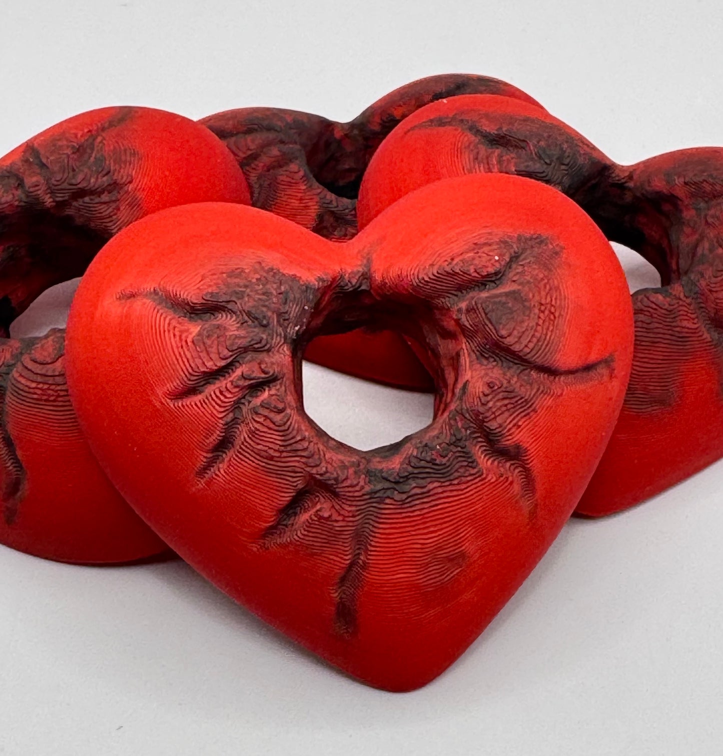 Heart Series: Hole in Heart - Hand painted - Large