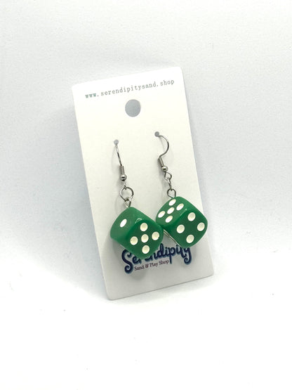 6-sided Dice Earrings (Assorted colors)