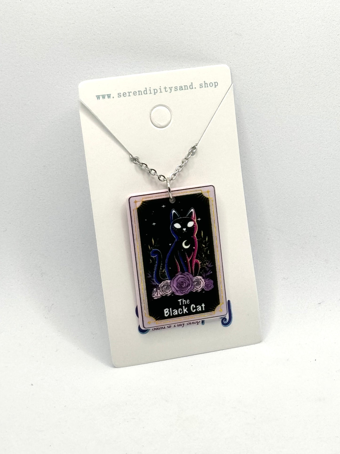 Tarot Necklace: The Black Cat