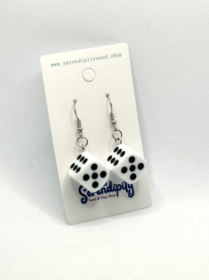 6-sided Dice Earrings (Assorted colors)