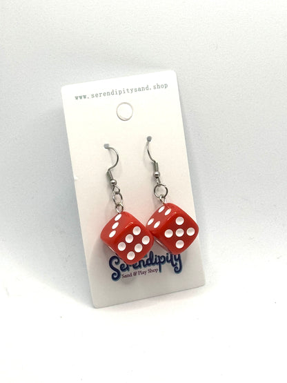 6-sided Dice Earrings (Assorted colors)