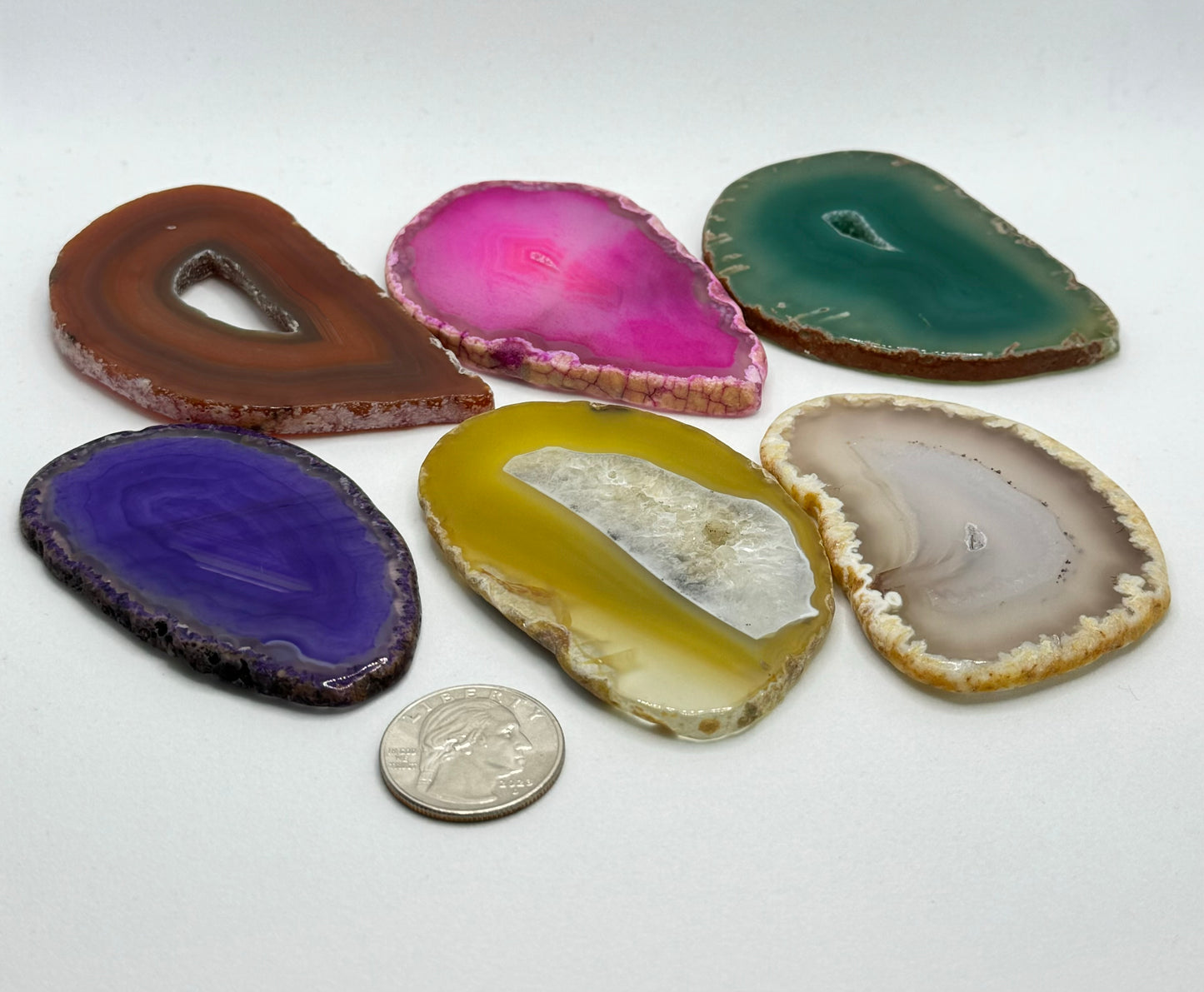 Colorful Polished Agate Geodes