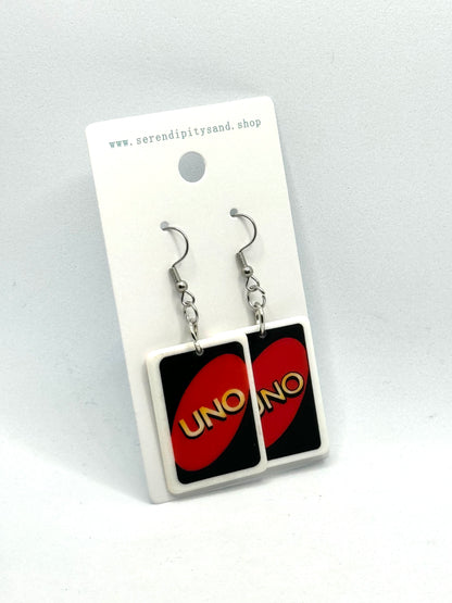 Uno Earrings: Draw Four