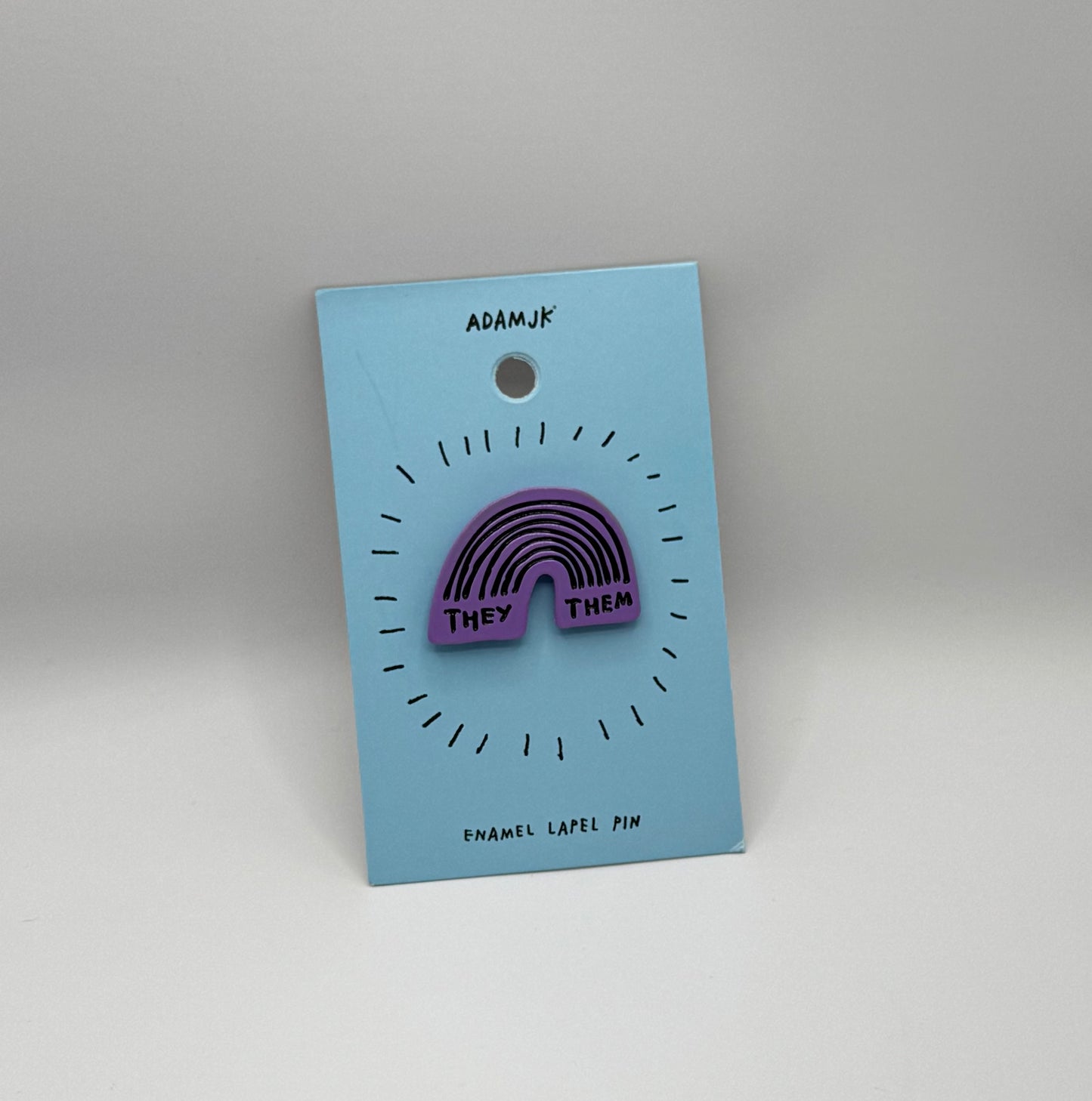 They/Them Rainbow Pin