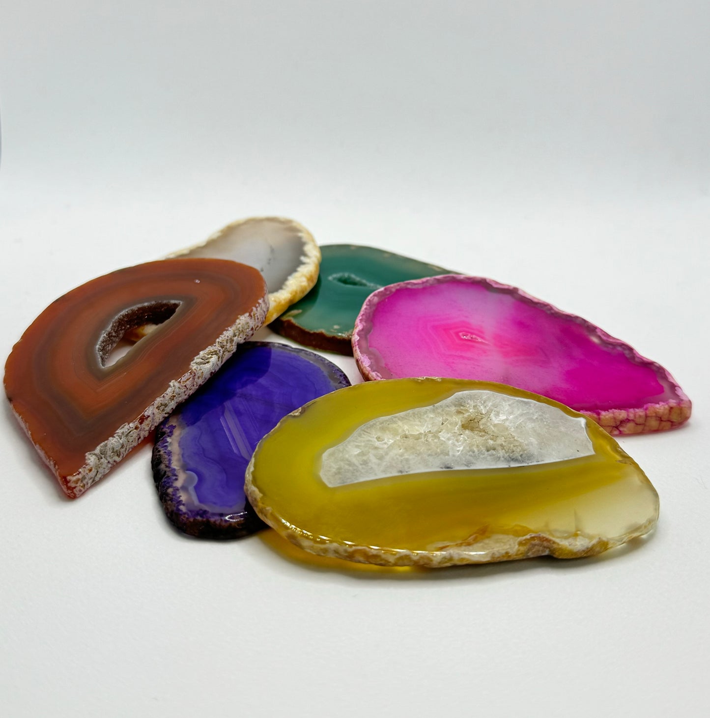 Colorful Polished Agate Geodes