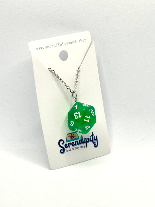 D20 Necklace: Green