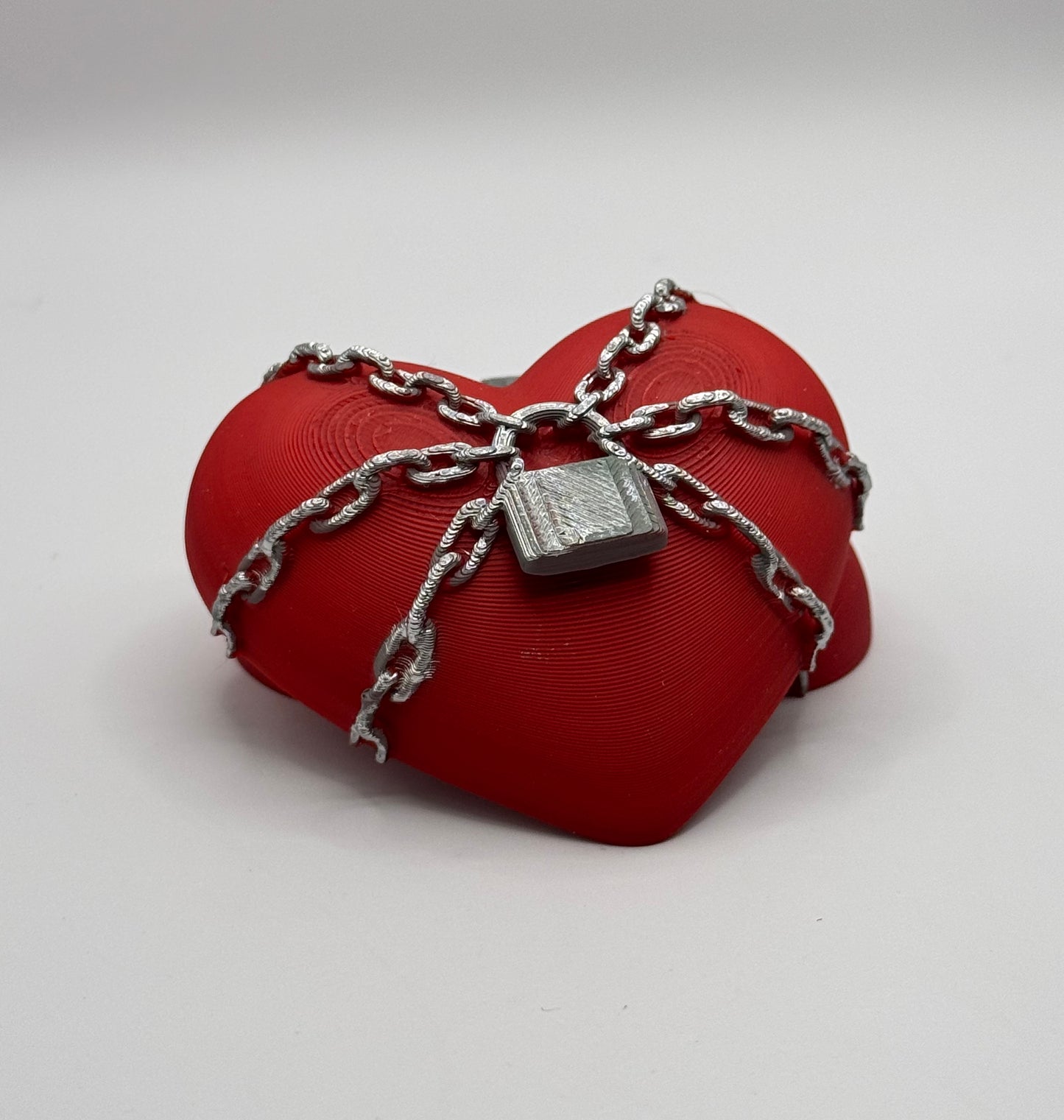 Heart Series: Locked Heart - Large - Handpainted