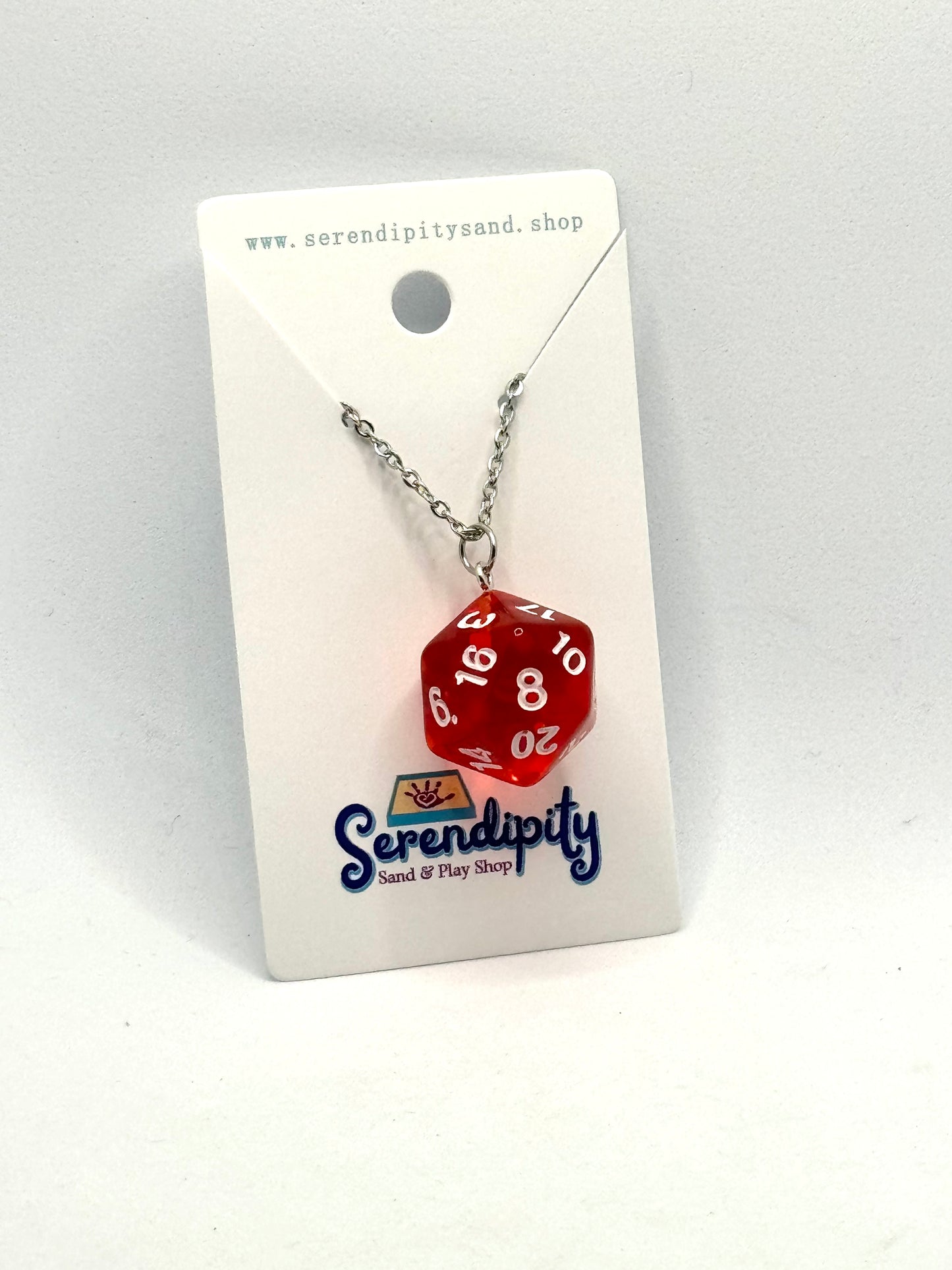 D20 Necklace: Red