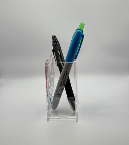 Play Heart Acrylic Pen Holder