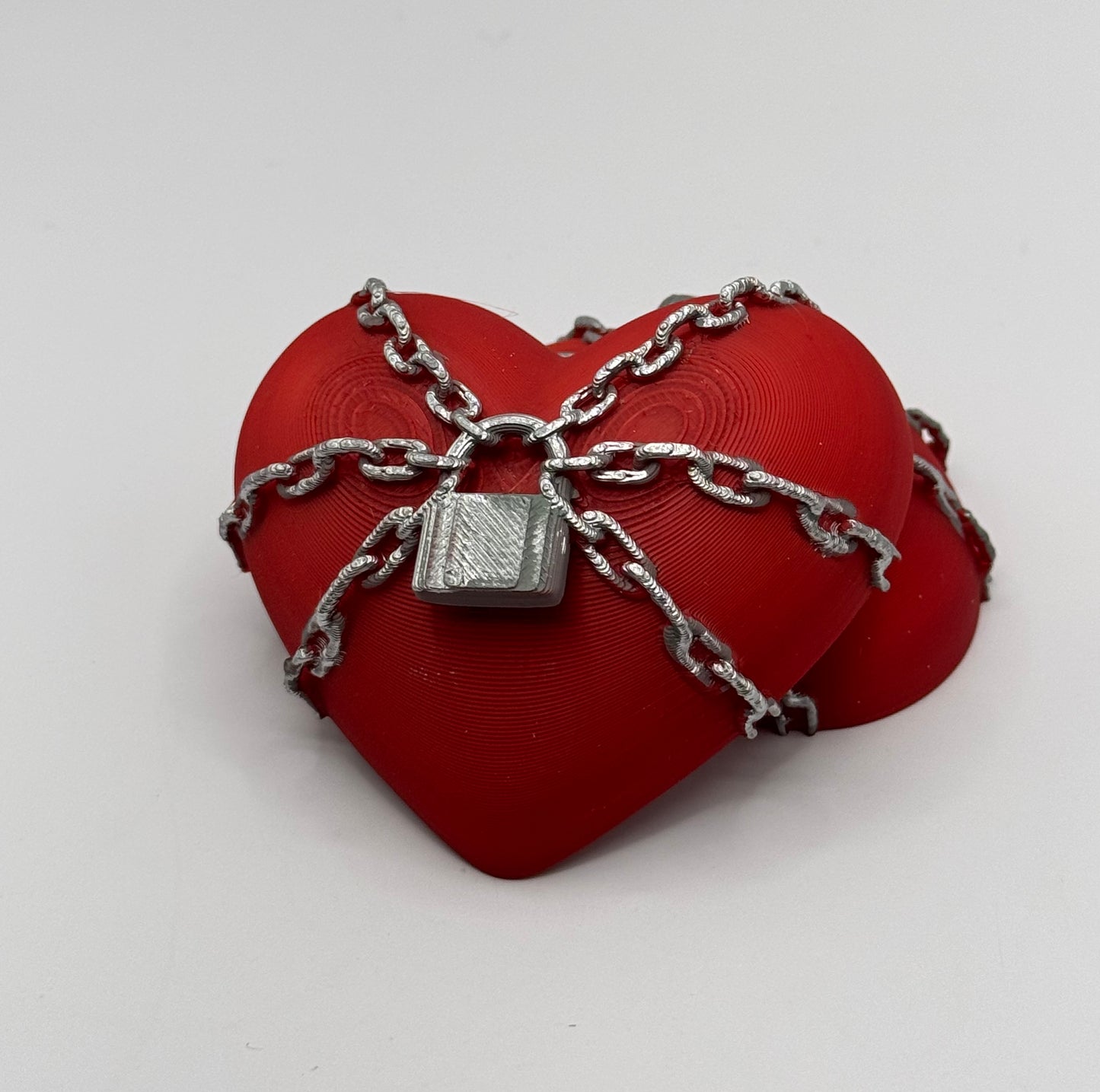 Heart Series: Locked Heart - Large - Handpainted