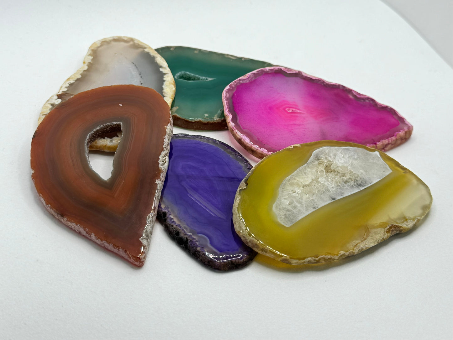 Colorful Polished Agate Geodes