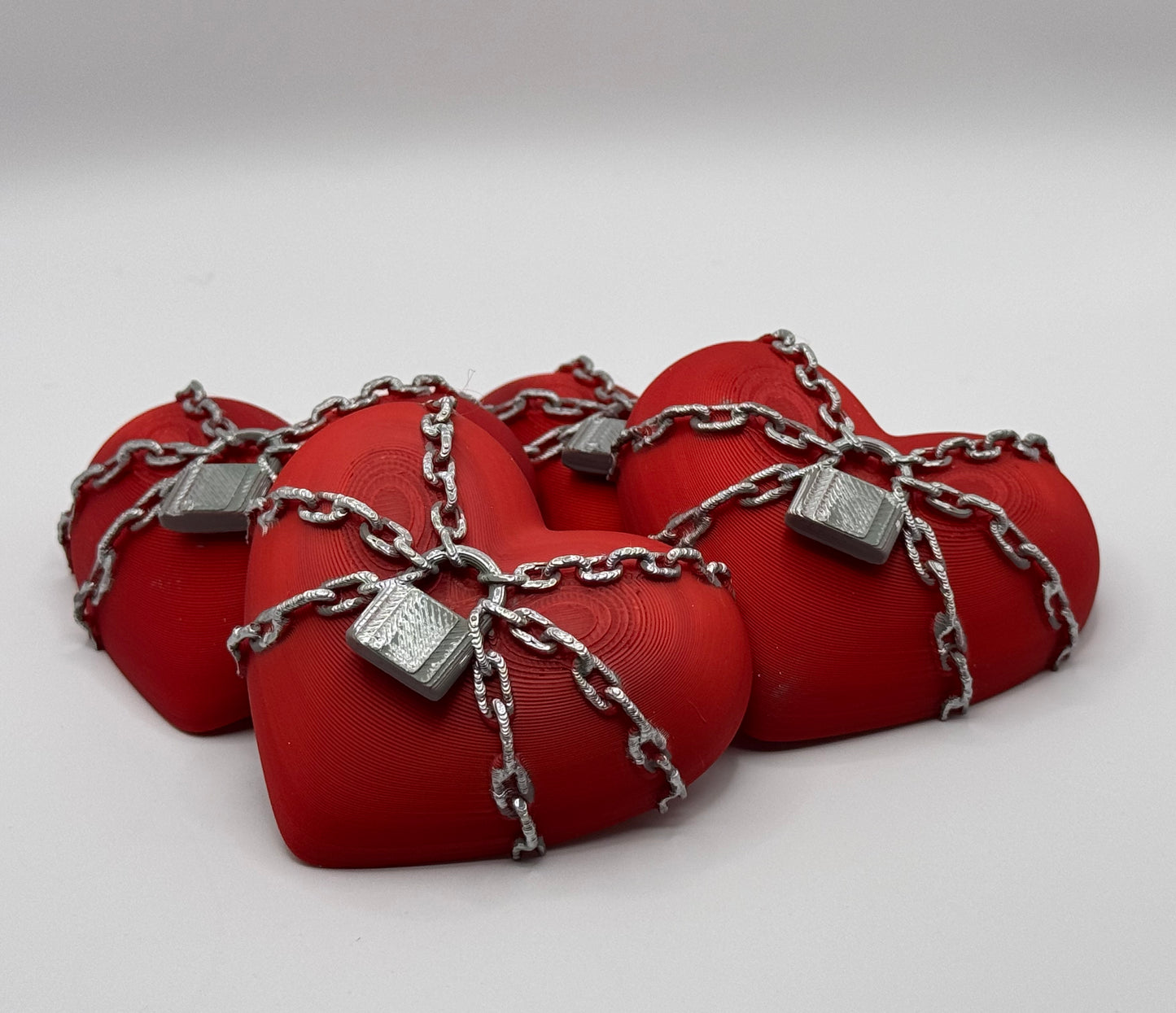 Heart Series: Locked Heart - Large - Handpainted
