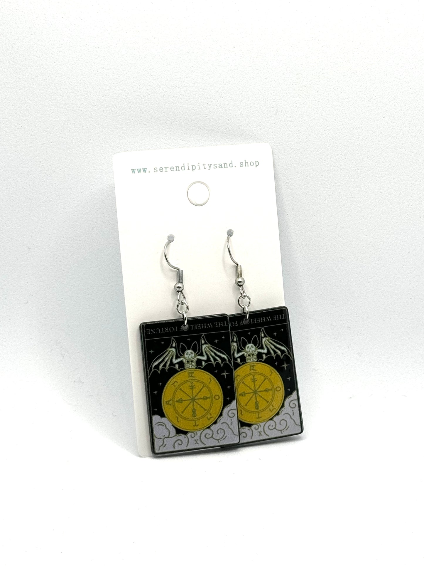 Tarot Earrings: The Wheel of Fortune