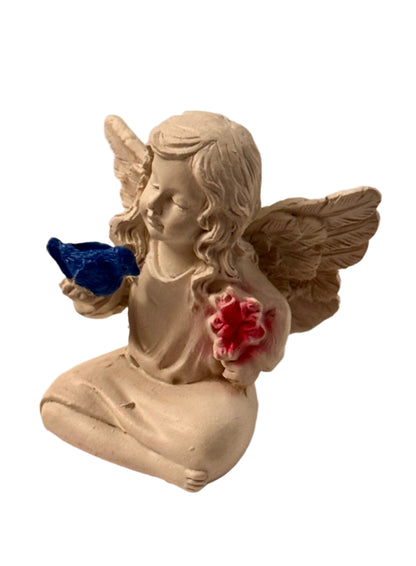 Sitting Angel w/birds