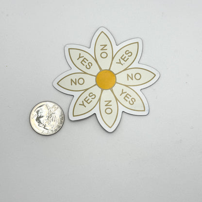 Yes/No Daisy Magnet