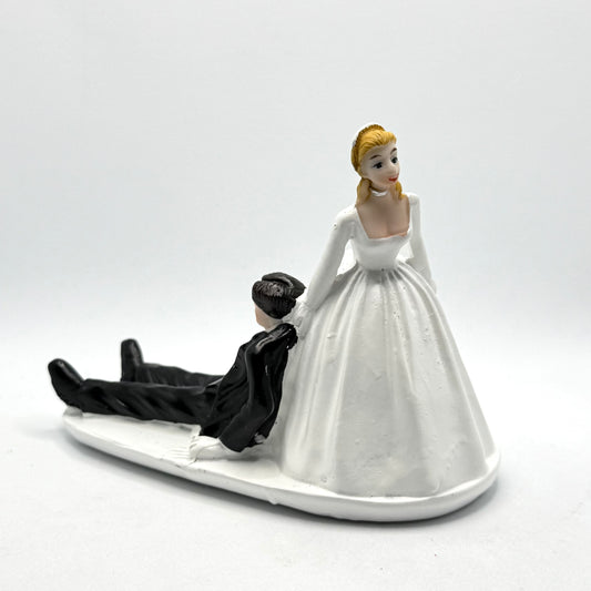 Bride and Groom dragging