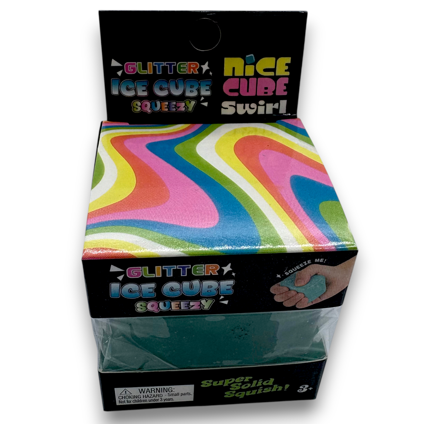 Glitter Squishy Cube (Various Colors)